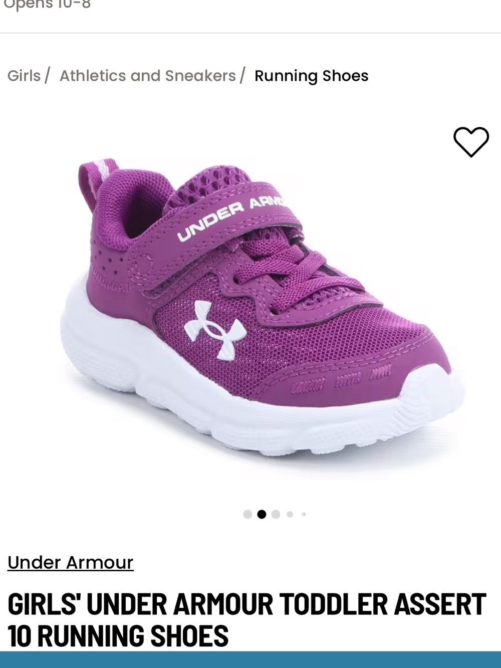 Under Armour Kids' Bright Purple Athletic Sneakers